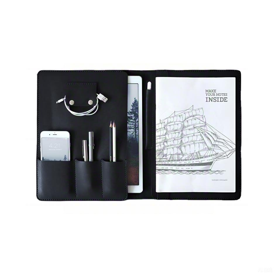 Large Leather Combination Briefcase