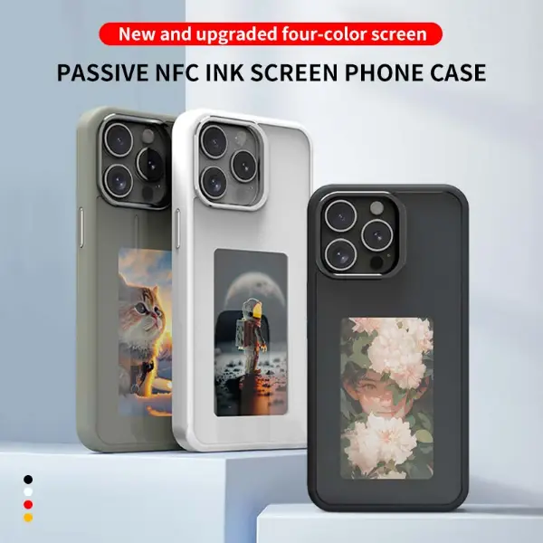 NFC Passive 4-Color E-Ink Display iPhone Case