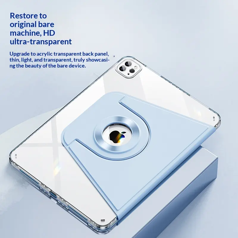 HD Clear Acrylic Back iPad Case