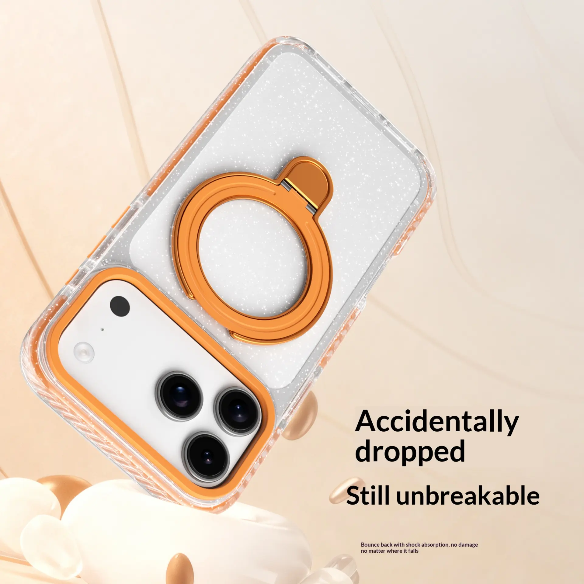 Shockproof and drop tested clear iPhone 18 case.