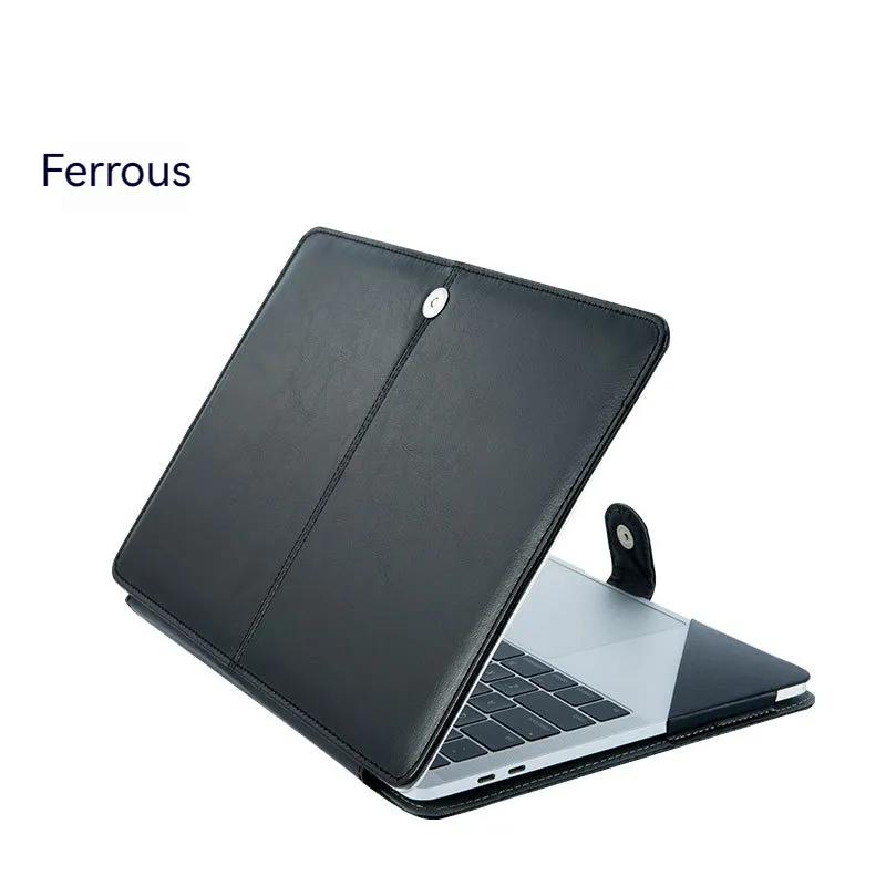 Black PU leather case for MacBook Air and Pro.