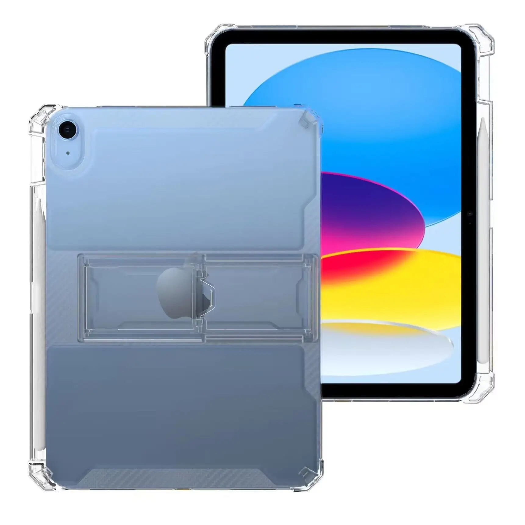Clear protective iPad case cover with stand.